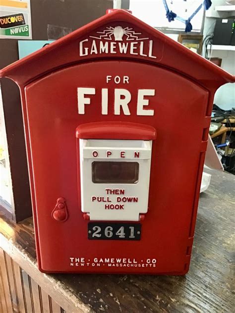 Vintage Gamewell Metal Fire Alarm Call Box 